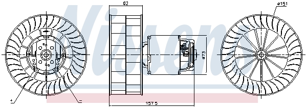 NISSENS Kabineblæser 87253 for NISSAN RENAULT