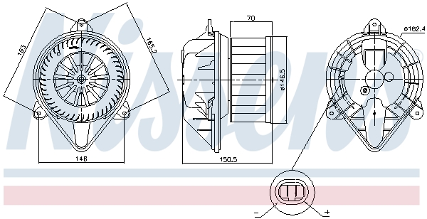NISSENS Kabineblæser 87403 for RENAULT
