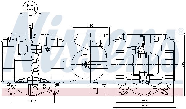 NISSENS Kabineblæser 87461 for MERCEDES-BENZ