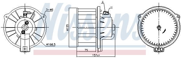 NISSENS Kabineblæser 87796 for TOYOTA