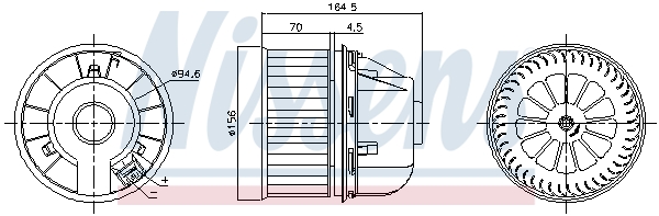 NISSENS Kabineblæser 87818 for FORD