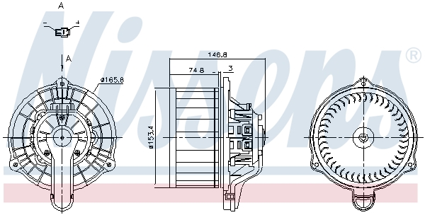 NISSENS Kabineblæser 87819 for FORD USA