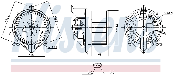 NISSENS Kabineblæser 87840 for MINI