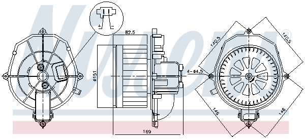 NISSENS Kabineblæser 87518 for PEUGEOT