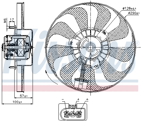 NISSENS Ventilator, motorkøling 85684 for VW