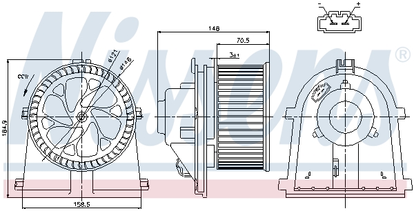 NISSENS Kabineblæser 87022 for VW