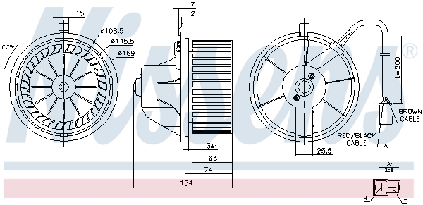 NISSENS Kabineblæser 87068 for VW