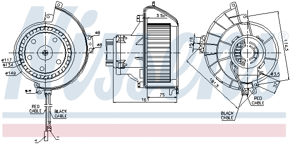 NISSENS Kabineblæser 87081 for SATURN