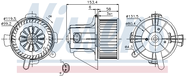 NISSENS Kabineblæser 87090 for PEUGEOT