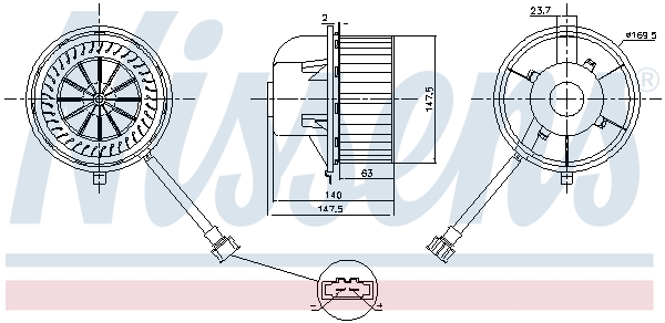 NISSENS Kabineblæser 87155 for VW