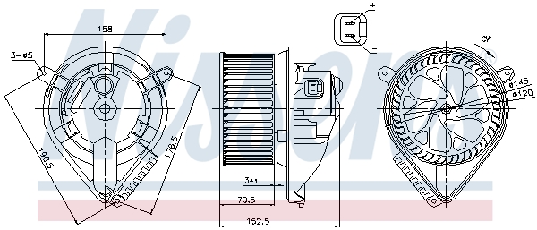 NISSENS Kabineblæser 87156 for MERCEDES-BENZ