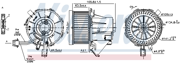 NISSENS Kabineblæser 87215 for AUDI