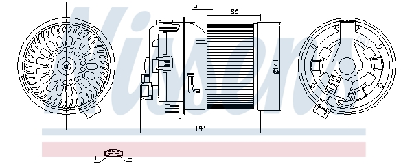 NISSENS Kabineblæser 87258 for PEUGEOT