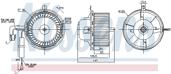 NISSENS Kabineblæser 87404 for VW