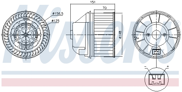 NISSENS Kabineblæser 87496 for FORD