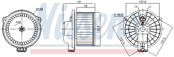 NISSENS Kabineblæser 87717 for TOYOTA