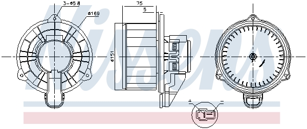 NISSENS Kabineblæser 87569 for KIA