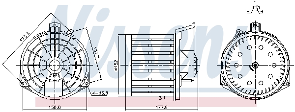 NISSENS Kabineblæser 87549 for HONDA
