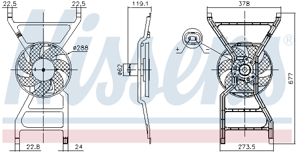 NISSENS Ventilator, motorkøling 850089 for RENAULT