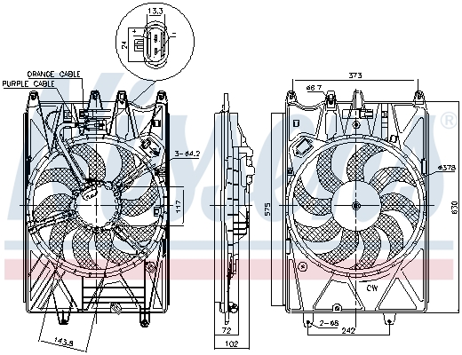 NISSENS Ventilator, motorkøling 85937 for LANCIA