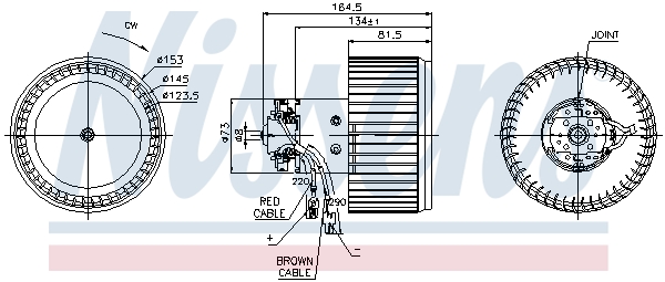 NISSENS Kabineblæser 87093 for PEUGEOT