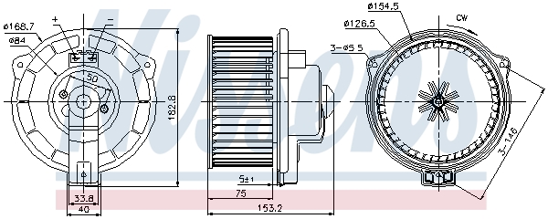 NISSENS Kabineblæser 87107 for MERCEDES-BENZ