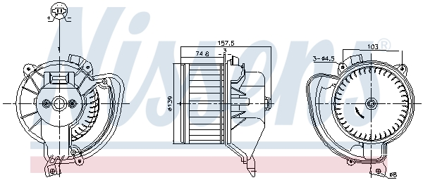 NISSENS Kabineblæser 87220 for VAUXHALL
