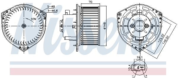 NISSENS Kabineblæser 87454 for CHEVROLET DAEWOO