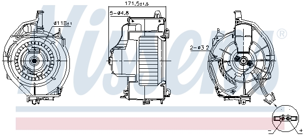 NISSENS Kabineblæser 87478 for VW