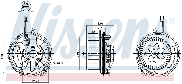 NISSENS Kabineblæser 87524 for CUPRA VW