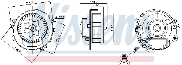 NISSENS Kabineblæser 87525 for CUPRA