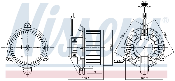NISSENS Kabineblæser 87579 for MERCEDES-BENZ