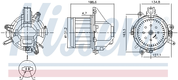 NISSENS Kabineblæser 87596 for VAUXHALL PEUGEOT CITROËN DS TOYOTA