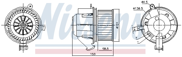 NISSENS Kabineblæser 87607 for RENAULT SMART