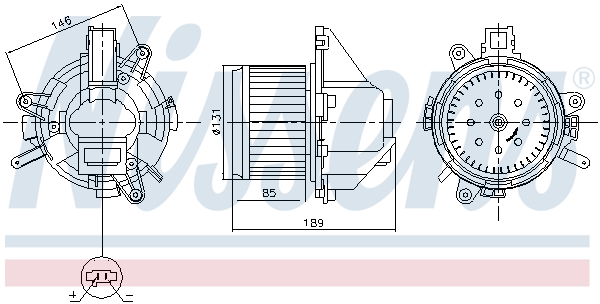NISSENS Kabineblæser 87608 for VAUXHALL PEUGEOT DS
