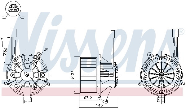 NISSENS Kabineblæser 87612 for OPEL VAUXHALL