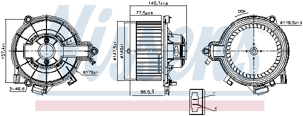 NISSENS Kabineblæser 87616 for IVECO