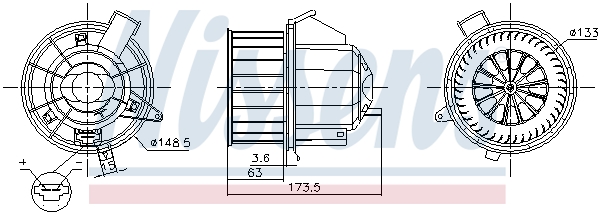 NISSENS Kabineblæser 87617 for VAUXHALL
