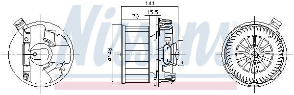 NISSENS Kabineblæser 87619 for RENAULT