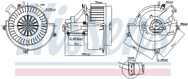 NISSENS Kabineblæser 87624 for OPEL VAUXHALL