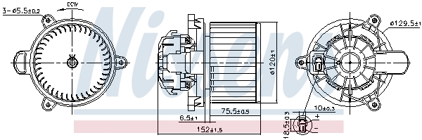 NISSENS Kabineblæser 87625 for HYUNDAI