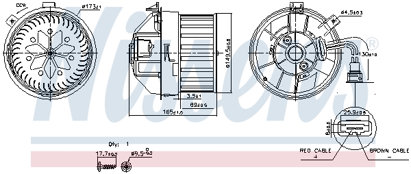 NISSENS Kabineblæser 87628 for ALFA ROMEO