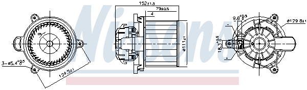NISSENS Kabineblæser 87626 for HYUNDAI