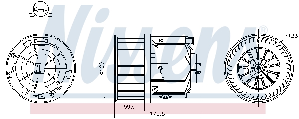 NISSENS Kabineblæser 87632 for LAND ROVER