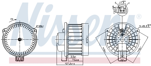 NISSENS Kabineblæser 87631 for MAZDA