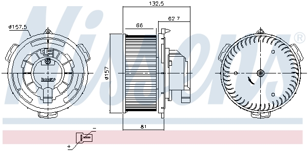 NISSENS Kabineblæser 87650 for MAZDA