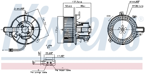 NISSENS Kabineblæser 87871 for SKODA
