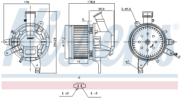NISSENS Kabineblæser 87680 for JEEP