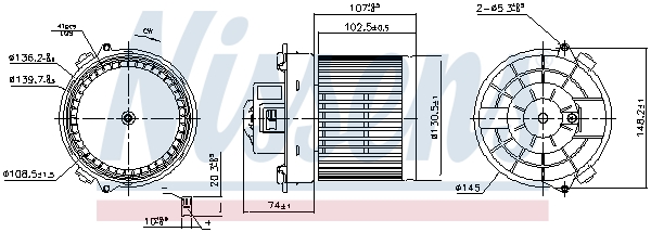 NISSENS Kabineblæser 87654 for NISSAN