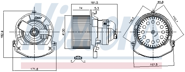 NISSENS Kabineblæser 87678 for DACIA